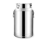 VERIDIANFLOW Bidon à lait en acier inoxydable 201, 5 à 100 L, avec couvercle en silicone intégré, idéal for la maison ou la ferme.(88L)