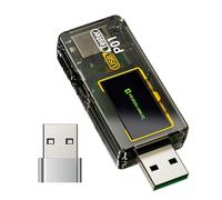 Vérificateur d'alimentation USB, outil d'affichage portable, polyvalent avec fonction en temps réel, testeur de tension compact, accessoire de circuit professionnel avec conception robuste, outil d'in