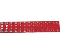 Vérificateur de filetage 28 trous Métrique Standard Tableau Métallique Communément Vis Écrou Identificateur Jauge Rouge