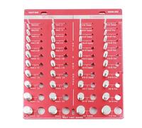 Vérificateur de filetage de boulon d'écrou, identifiant de taille 44 pour boulons en pouces et métriques, règle standard de filetage en alliage d'aluminium avec trous pré-percés,