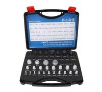 Vérificateur de filetage d'écrou et de boulon 44 pièces |Jauges détachables pour l'identification des tailles en pouces et métriques |Outil portable pour espaces