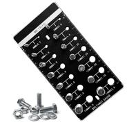 Vérificateur de Filetage Écrous et Boulons,Jauge De Dimension En D'Aluminium - Calibre D'Identification Des Boulons Et Écrous - pour Réparation Automobile, Usinage, Entretien Voiture, Camion, Travail