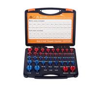 Vérificateur de Filetage Jauge de Filetage 44 Pièces pour Écrou et Boulon SAE et Métriques Boîte Compacte d'Identification