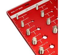 Vérificateur de filetages pour écrous et boulons, jauge d’identification des filetages en pouces et en métrique à 28 trous, indicateur de boulons et d’écrous en alliage d’aluminium
