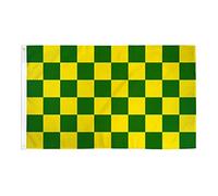 Vérification Verte Et Jaune Drapeau De Cour 90X150Cm Personnalisée Drapeau Résistant Bannières De Pour Cour Décoration Événement