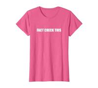 Vérifier Les Faits T-Shirt, Femme, Rose Chiné, S