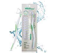 Verifloss Dental Flosser avec 10 recharges de t te - Tremps de dents pour adultes et enfants outil de soie de soie - conception ergonomique avec