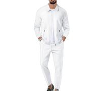 Veriliss 2 Pièces Survêtement Homme Waffle Soft Ensemble Veste Sweat Et Pantalon Jogging Combinaison De Sport