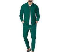 Veriliss 2 Pièces Survêtement Homme Waffle Soft Ensemble Veste Sweat Et Pantalon Jogging Combinaison De Sport