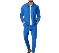 Veriliss 2 Pièces Survêtement Homme Waffle Soft Ensemble Veste Sweat Et Pantalon Jogging Combinaison De Sport