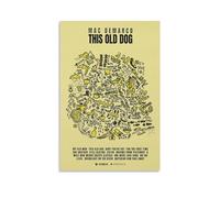 verimp Poster décoratif sur toile avec inscription « This Old Dog Music Mac » et « Demarco » (30 x 45 cm)