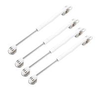 Vérin à gaz 4 supports de porte for armoire, charnières hydrauliques, support de charge 10-15 kg(10kg White)