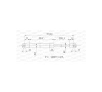 Vérin, capot-moteur avant gauche OPEN PARTS GSR6207.10