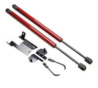 Verin de Coffre,Verin Hydraulique de Coffre Utilisation adaptée pour Jeep Wrangler (JK) 2X Capot Bonnet Modifier Fibre de Carbone du gaz Struts Lift Support Damper Shock(Red Carbon Fiber)