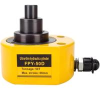 Vérin Hydraulique à Sections Multiples, Design Ultra-Plat et Fin pour Espaces Restreints, Utilisation Multi-Angles pour Applications Industrielles, Capacité Lourde 30T/50T/100T avec Port ZG3/8,50T