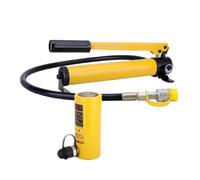 Vérin hydraulique long 10T-50T, vérin rétractable automatique for navires, ponts et chantiers de construction, course de 4 po/100 mm avec pompe manuelle CP-700(10T jack+CP-180 hand pump)