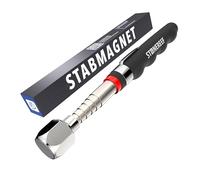 Vérin magnétique télescopique - Barre magnétique extensible - Capacité de charge de 7,2 kg - En acier inoxydable - Longueur : 18 à 77 cm - Poids : 125 g - Pour vis, clous, clés et pièces métalliques