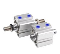 Vérin pneumatique compact à double tige, alésage 12/16/20/25 mm, course 5 à 100 mm, SDAD12X5 SDAD25X100-B SDAD20X80-B(ST 60mm,SDAD20-B)