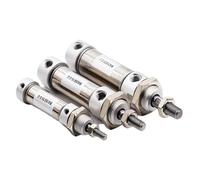 Vérin pneumatique MA16/20/25-25X50*75X100*125X150X200S-U, double effet, bout rond, acier inoxydable(Stroke 75mm,MA16 (Bore 16mm))