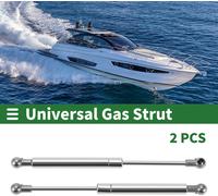 Vérin universel de support de levage en acier inoxydable Ressort à gaz à rotule pour couvercle de levage de la marine de plaisance Couvercle de la boîte à outils 10 pouces/254 mm 60 livres/267N/27 kg