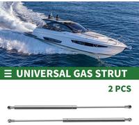 Vérin universel en acier inoxydable de soutien à l'élévation Ressort à gaz à rotule pour le couvercle de la boîte à outils de la marine de plaisance 20 pouces/500 mm 180N/18 kg Argent 2 pièces