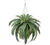 VeriNatural 1 Pièces Fougère Artificielle Boston 120 cm - Fausse Plante avec 33 Feuilles, Résistante UV avec Panier Suspendu - Plante Artificielle Intérieur Extérieur pour Salon, Balcon, Jardin, VN142