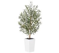 VeriNatural Olivier Artificiel 150 CM Plante Artificielle Intérieur Extérieur Grand Arbre - 1098 Feuilles en Soie Résistant UV, Fausse Plante sans Entretien - Décoration Maison Balcon Jardin