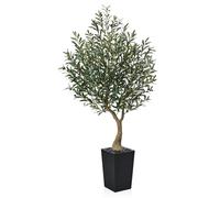 VeriNatural Olivier Artificiel 180 cm - Grande Plante Artificielle avec Pot Conique Noir, Résistantes aux UV Fausse Plante - Décoration Maison, Bureau, Jardin, Extérieur Intérieur, VN137