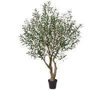 VeriNatural Olivier Artificiel 180 cm Plante Artificiell- Fausse Plante Grande avec Feuilles en Soie, Résistante aux UV - Décoration Intérieur Extérieur pour Maison, Jardin, Salon, Balcon, VN138