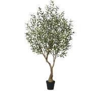 Verinatural Plante Artificielle Intérieur Extérieur 180cm Olivier Artificiel Arbre - Grande Plante avec 1638 Feuilles & 84 Fruits, Résistant UV - Décoration Maison Salon Bureau Balcon Fausse Plante