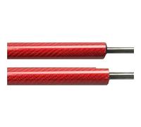 verins de coffre Pour VW Pour Polo (9N_) Hatchback 2001-2009 500MM Vérins À Gaz Coffre Arrière Ressorts Amortisseurs Supports Levage Hayon vérin de hayon(RED CARBON FIBER)