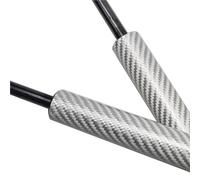 vérins de hayon Pour SUBARU Pour FORESTER (SG) 2002-2009 Supports Vérins Tige D'hélice Amortisseurs Arrière Ressorts À Gaz Hayon Coffre 555 Mm vérin de hayon(Silver carbon fiber)