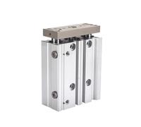 Vérins pneumatiques à trois axes et trois tiges, course de 10 à 200 mm, avec aimant, TCM12/16/20/25/32/40/50/63/80(Stroke 75mm-S,TCM80)