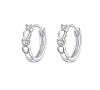 Véritable 925 Boucles d'oreilles de cerceau cardiaque minimaliste pour femmes Jewelry de déclaration de mariage nouveau mode