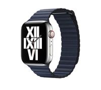 Véritable Apple 44mm/45mm/46mm Cuir Boucle Montre Bracelet M - Plongeur Bleu