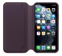 Véritable Apple Cuir Étui Folio pour IPHONE 11 Pro Max - Aubergine (Violet)