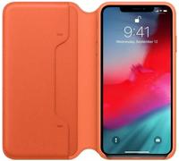 Véritable Apple IPHONE XS Max Cuir Folio Étui Coque - Crépuscule Orange - Neuf