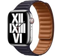 Véritable Apple Montre 38mm/40mm/41mm Cuir Lien Bracelet Bande - S/M - Encre