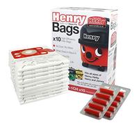 véritable Aspirateur Numatic Henry Micro hvr200 m-22 Filtre Hepa-Flo Sacs SMS (Lot de 10 + 10 désodorisants)