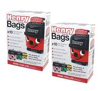 véritable Aspirateur Numatic Henry Xtra hvx200 a HVX-200 Filtre Hepa-Flo Sacs SMS (Lot de 20)