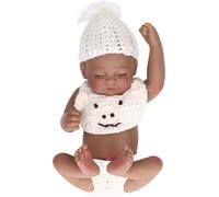 Véritable bébé poupée 10 pouces en silicone souple nouveau-né garçon avec de beaux vêtements enfants jouetswhite sans chaussures