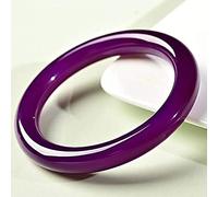 Véritable Bracelet Jonc en Jade Hetian pour Femme, Bracelet à Barre Ronde Violet, Bracelets en Jade De Style Chinois, Convient comme Cadeau pour Votre Petite Amie,54mm-56mm