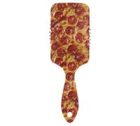 Véritable brosse à cheveux à pizza à saucisse mignonne pour cheveux longs, masseur pour cuir chevelu conçu pour la croissance des cheveux avec poignée ergonomique cepillo para cabello