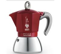 Véritable cafetière italienne 6 tasses alu BIALETTI moka induction rouge