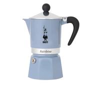 Véritable cafetière italienne 6 tasses alu BIALETTI rainbow bleu azur primavera