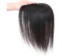 Véritable Cheveux Humains Topper Clip dans Postiche Femmes Perruque Femmes Fait À La Main Léger Respirant Cheveux, Black_80_Free_5X8, 25cm