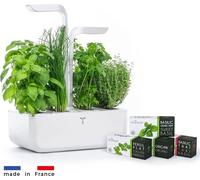 Véritable CLASSIC - Jardinière automatique, blanche + 4 recharges d'herbes aromatiques