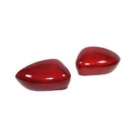 Véritable coque de rétroviseur latéral de voiture pour Fiat 500 2010-2025 - Accessoires de voiture (noir) (fibre de carbone rouge)