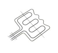 Véritable élément de grille de four 1200 + 1100 W - Compatible avec Zanussi - 3876046115 & 3876046123 & 3876046131