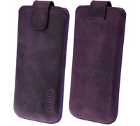 Véritable Étui En Cuir Pour Téléphone Avec Poche De Rangement